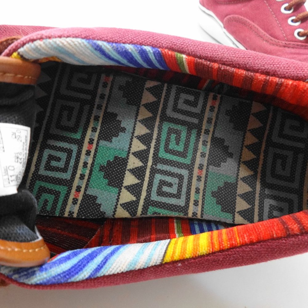 VANS Red Boat Shoes Size 10 - Picture 8 of 16
